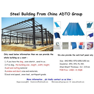 professional steel structure design/Ten years steel structure for exports